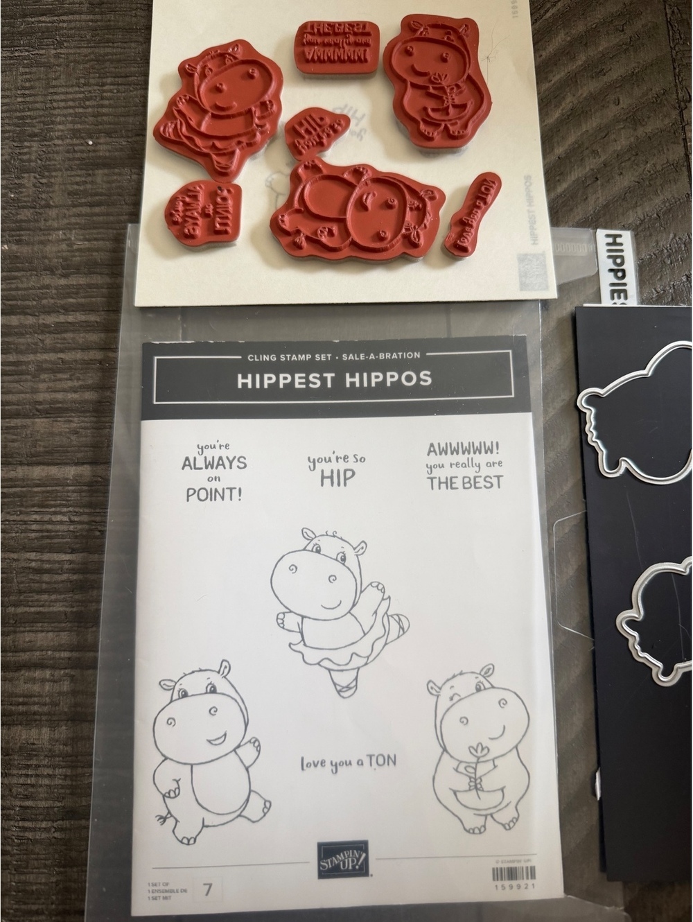 Stampin’ Up Hippest Hippos stamp set with 3 die cuts - Picture 2 of 4